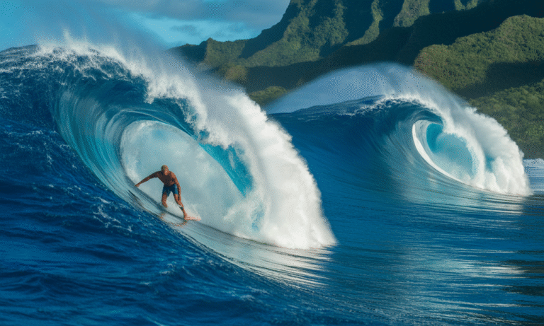découvrez la performance légendaire de laird hamilton à teahupoo, où il réalise un score exceptionnel en maîtrisant aussi bien les vagues gauches que droites, repoussant les limites du surf de gros.