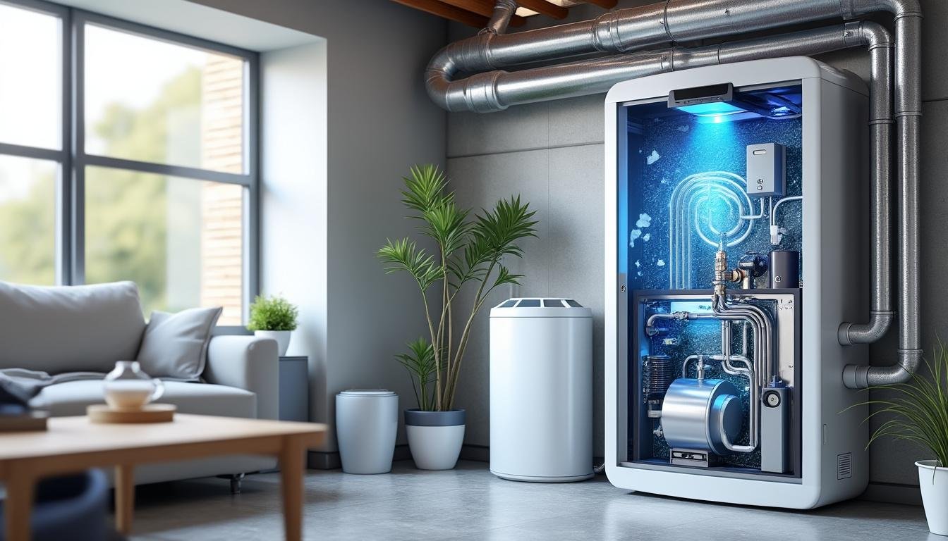 découvrez le fonctionnement d'un chauffe-eau thermodynamique couplé à la vmc sur air extrait, une solution économique et écologique pour chauffer votre eau grâce à la récupération de chaleur de l'air extrait.