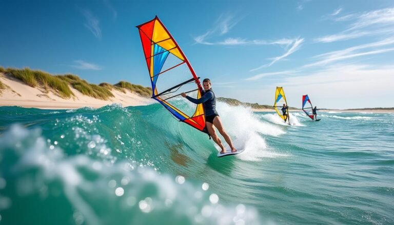 explorez les meilleurs spots de windsurf sur l'île de sylt pendant le huitième jour de votre aventure, pour des sensations fortes et des paysages à couper le souffle.