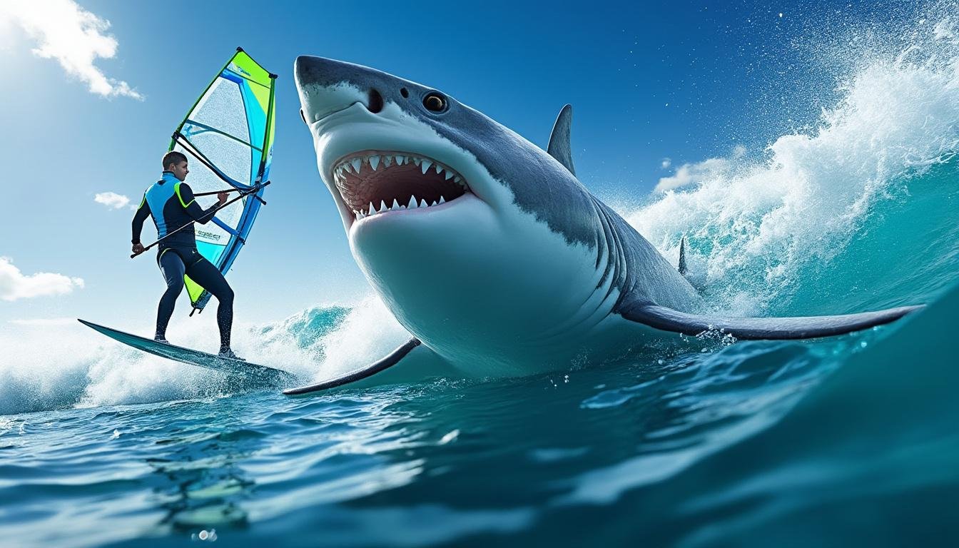 découvrez l'incroyable rencontre entre un planchiste et un requin en 2026, un événement surprenant qui défie toutes attentes au cœur de l'océan.
