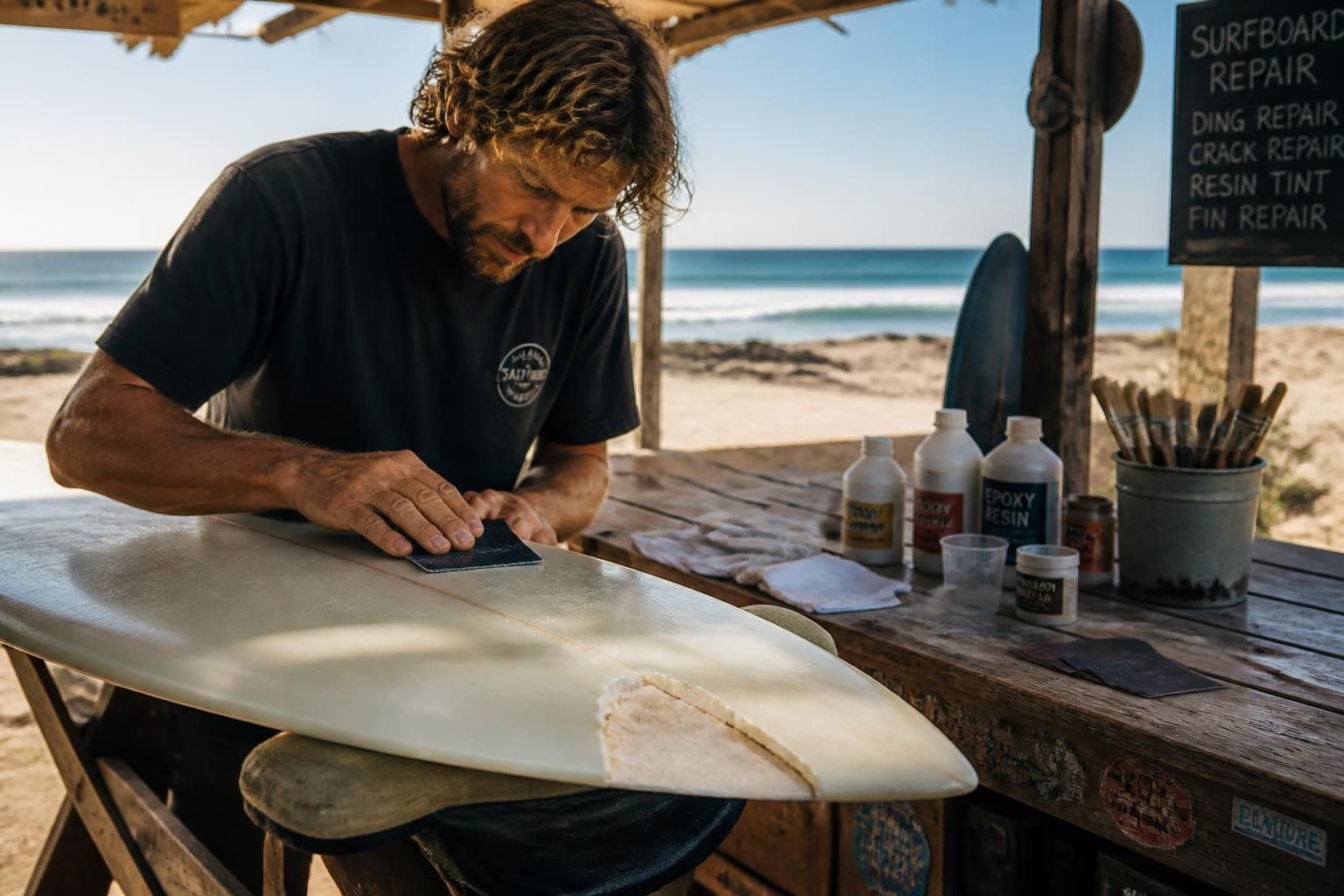 apprenez à réparer facilement votre planche de surf après un ding, une fissure ou un crash grâce à notre mode d'emploi complet et illustré.