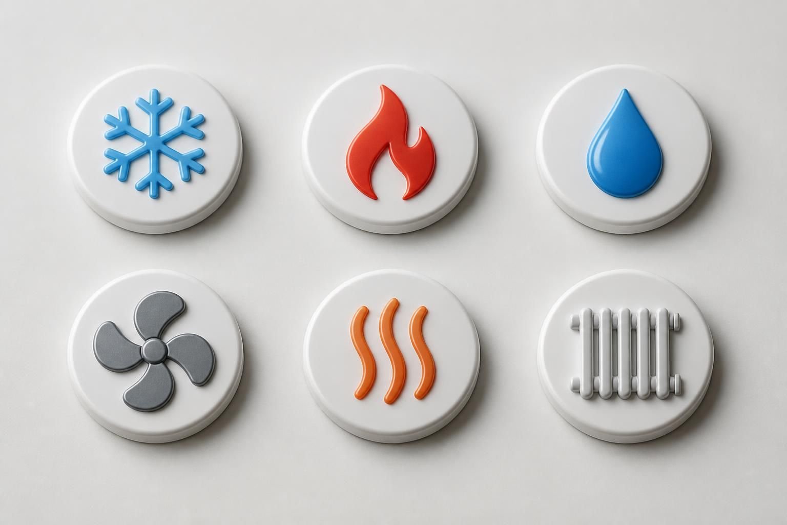 découvrez la signification de chaque pictogramme utilisé dans les systèmes de chauffage et de climatisation pour mieux comprendre leur fonctionnement et optimiser votre confort.